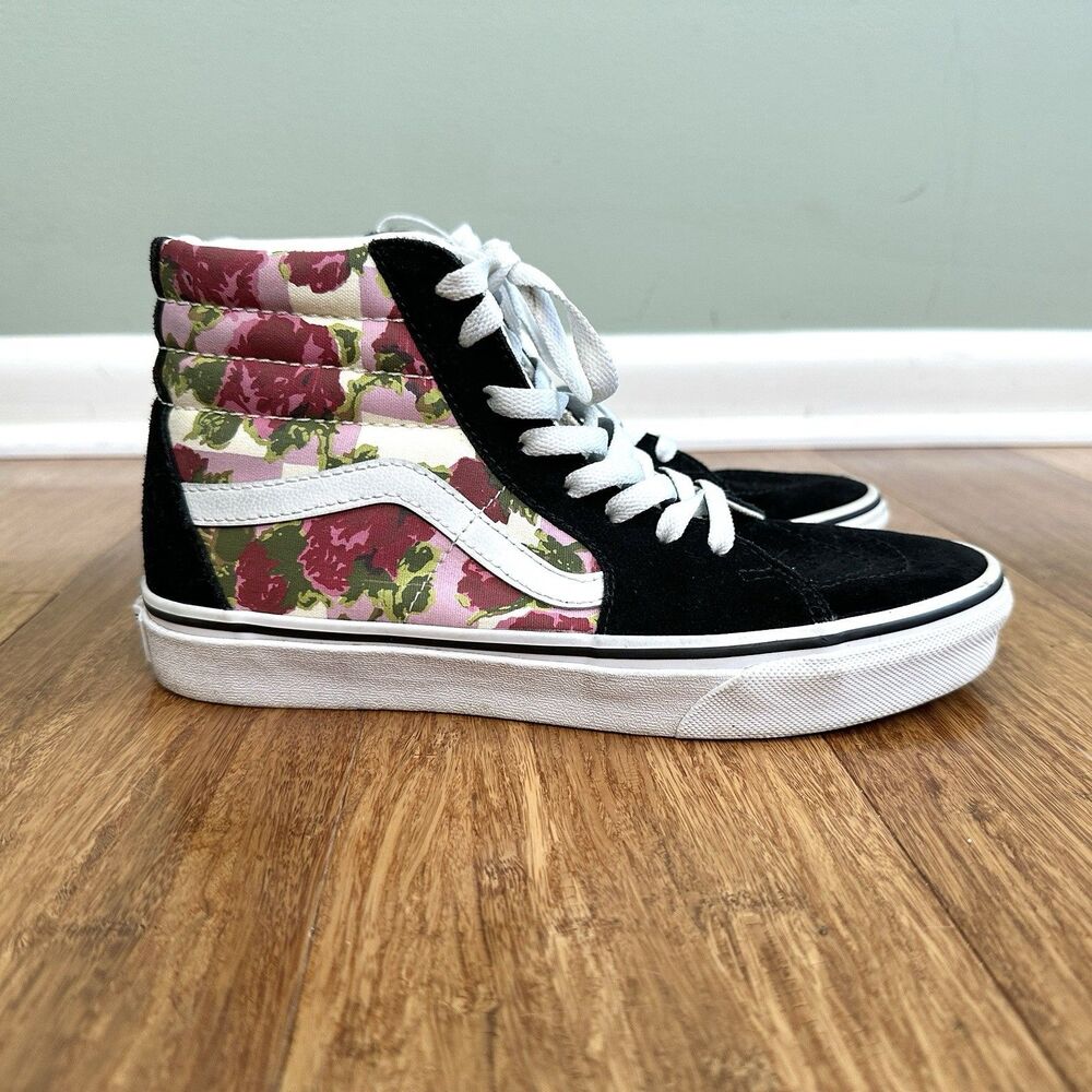 Vans Sk8-Hi Romantic Floral Sneakers Womens 8 Mens 6.5 Lace Up Skater Whimsigoth